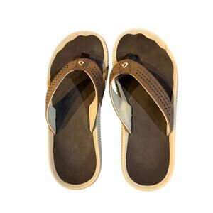 OluKai Men’s Ulele Sandals Clay/Mustang | Men’s 10 | Excellent Condition